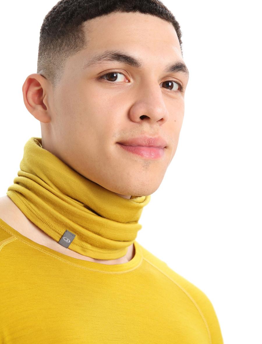 Men's Icebreaker Unisex Merino Flexi Chute Scarves Silent Gold | CA 1879RVDW